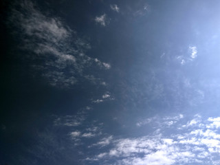 photo of blue sky with white clouds on a summer day