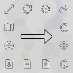 long arrow icon. Universal set of web for website design and development, app development