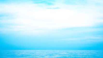 beautiful seascape sea horizon and blue sky, natural photo background - I