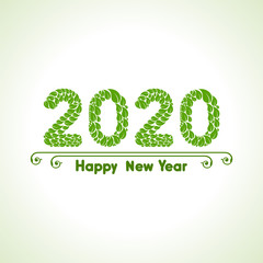 Illustration of greeting for new year 2020