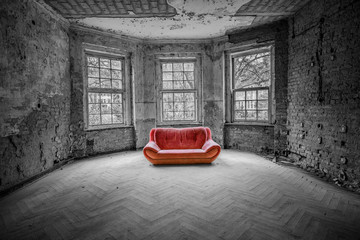 Rotes Sofa 