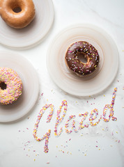 Food Styling Donut Dessert Typography