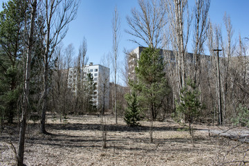 Abandoned apartment building in Pripyat