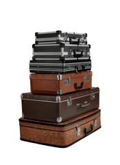 rarity brown leather suitcase