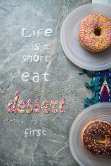 Food Styling Donut Dessert Typography