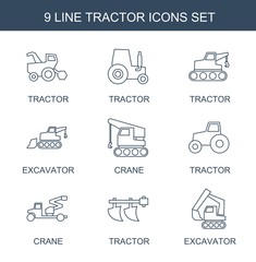 9 tractor icons