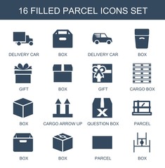 16 parcel icons