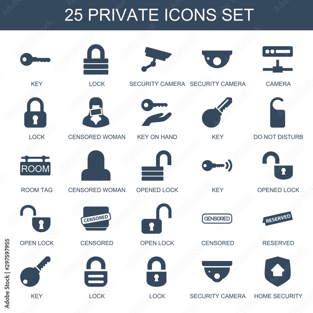 Sticker private icons