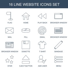 16 website icons