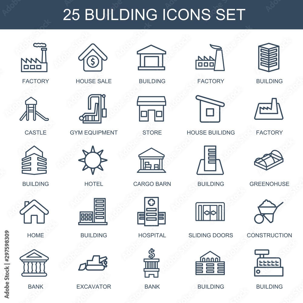 Poster building icons