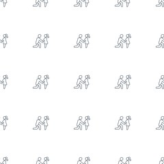 Obraz premium marriage proposal icon pattern seamless white background