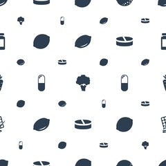 vitamin icons pattern seamless white background