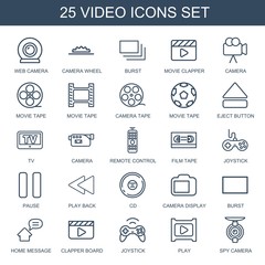 25 video icons