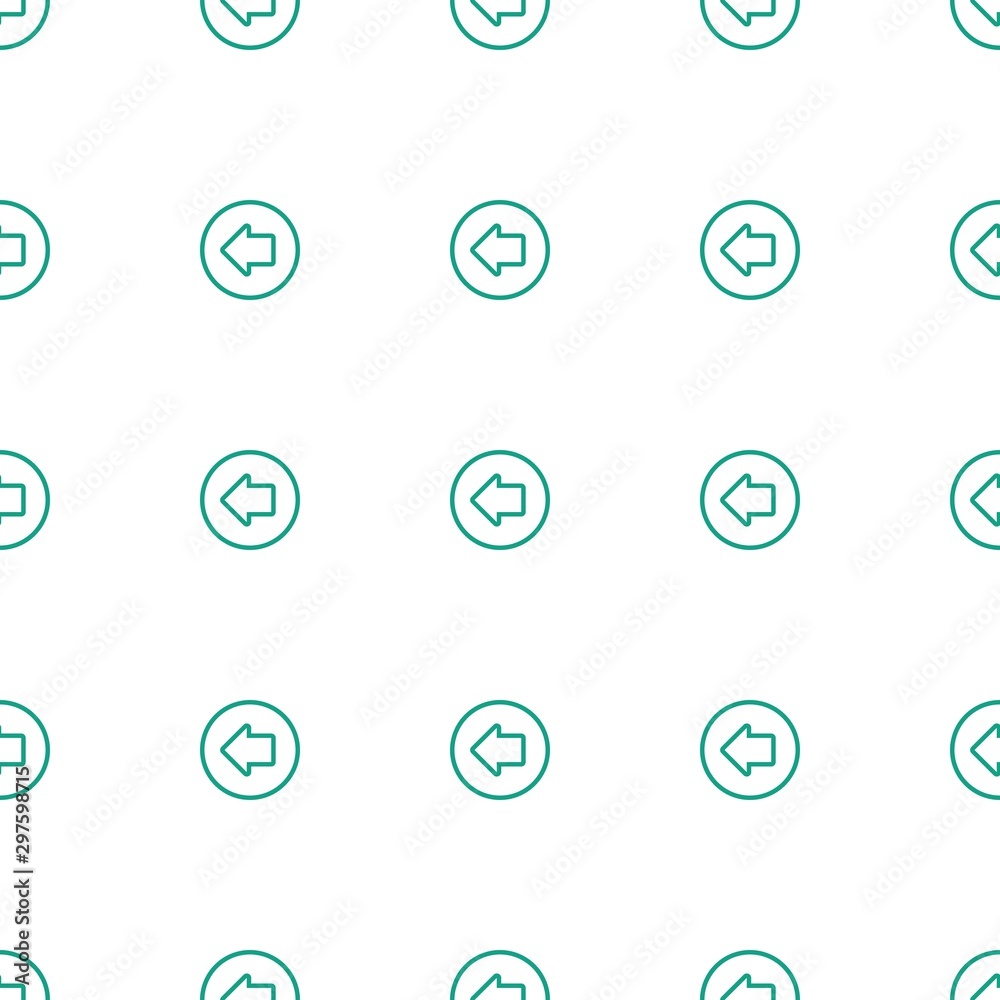 Poster arrow left icon pattern seamless white background