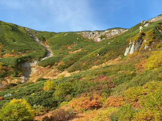 木曽駒ケ岳千畳敷カールの紅葉