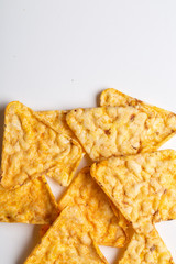 rise crackers isolated on white background