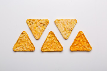 rise crackers isolated on white background
