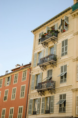 Fototapeta na wymiar Classic Building with Balconys 