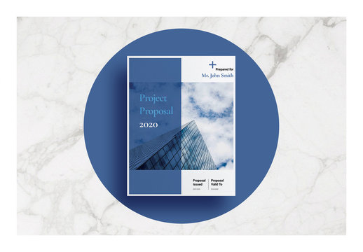 Proposal Layout with Blue Elements