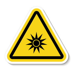 Beware Optical Radiation Symbol Isolate On White Background,Vector Illustration EPS.10