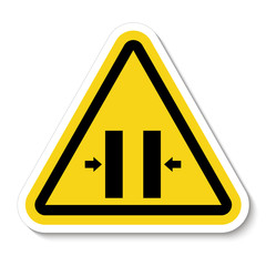 Crush Hazard Closing Mold Symbol Sign Isolate on White Background,Vector Illustration