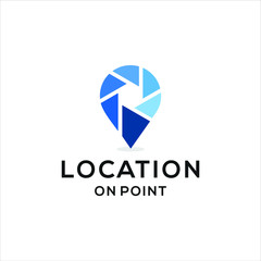 on point location logo illustration vector icon premium quality