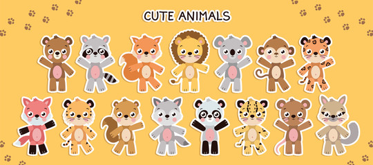 Different cute animal set