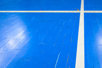 The old basketball court in the gym