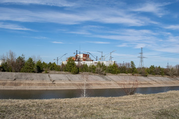 Fototapeta na wymiar Abandoned Chernobyl nuclear power station