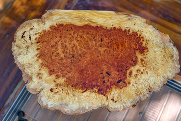 Nature log Afzelia burl wood