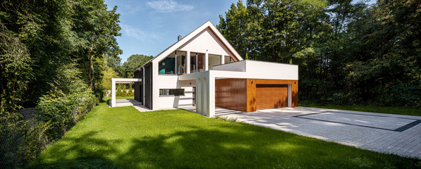 Beautiful modern house, exterior view - 297605776