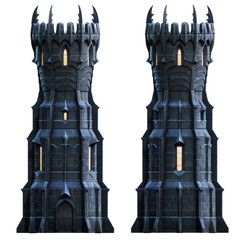Dark wizard towerat night. 3d-render illustration © Sergey Ryzhkov