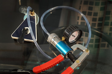 Broken windshield repairing