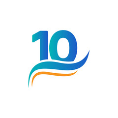 10 Years Anniversary Celebrations Vector Template Design Illustration