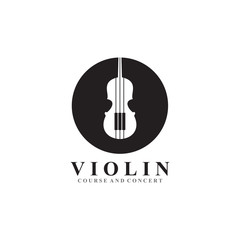 Violin icon logo design vector template © dimensi design