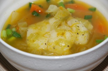 カボチャのスープで作った洋風の雑煮