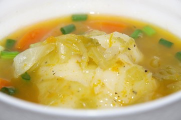 カボチャのスープで作った洋風の雑煮