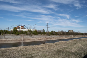 Fototapeta na wymiar Abandoned Chernobyl nuclear power station