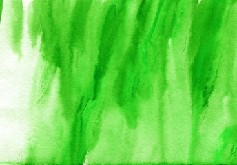 Green handmade watercolor background for design natural color