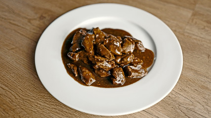 goulash of venison meat