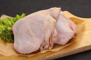 Raw chicken hip