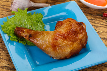 Roasted chicken leg