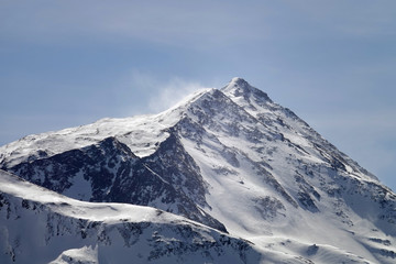 Naklejka premium beautiful view to the alps in winter
