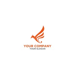 F Phoenix Logo Design Vector