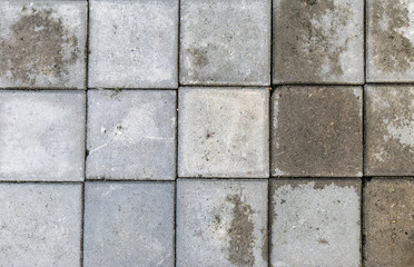 Square old cement block background, old concrete floor texture background