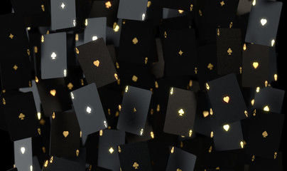 Black And Gold Aces Array