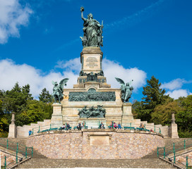 Fototapeta na wymiar Ruedesheim, Germany, 09.20.2019, Niederwald monument. The monument was to commemorate the unification of Germany in 1871