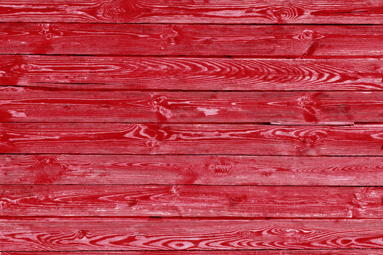 Rustic Old Weathered Red Wood Plank Background Texture