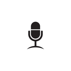 Mic logo icon design vector illustration template