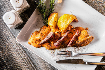 Delicious food on the table